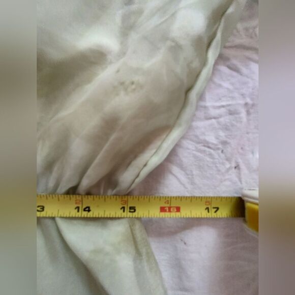 Sealgirl Chiffon Floral Sage White Sheer Long Sleeve Midi Dress Size Large - Picture 9 of 10